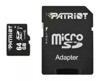 Карта памяти microSD 64Gb Patriot class10 UHS-1 (PSF64GMCSDXC10)