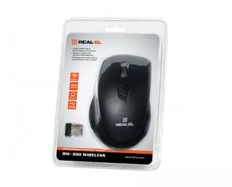 Мышь беспроводная REAL-EL RM-300 black-grey
