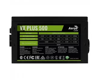 Блок питания 500W AeroCool VX PLUS 500