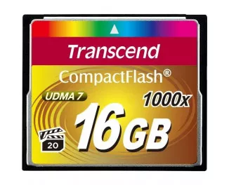 Карта памяти Compact Flash 16Gb Transcend 1000x (TS16GCF1000)