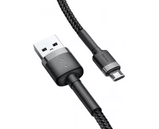 Кабель microUSB > USB Baseus Cafule Cable 2.4A 1.0m (CAMKLF-BG1) Black/Gray