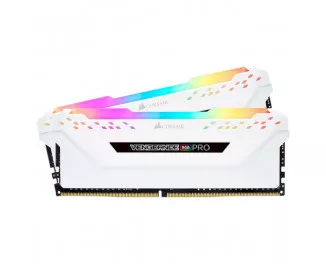 Оперативна пам'ять DDR4 16 Gb (3200 MHz) (Kit 8 Gb x 2) Corsair Vengeance RGB Pro White (CMW16GX4M2C3200C16W)