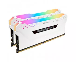 Оперативная память DDR4 16 Gb (3200 MHz) (Kit 8 Gb x 2) Corsair Vengeance RGB PRO White (CMW16GX4M2C3200C16W)
