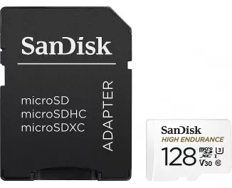Карта пам'яті microSD 128Gb SanDisk High Endurance C10 UHS-I U3 V30 (SDSQQNR-128G-GN6IA)