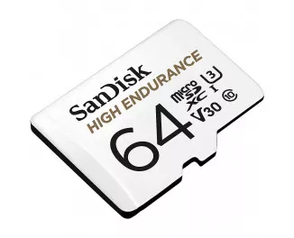 Карта пам'яті microSD 64Gb SanDisk High Endurance C10 UHS-I U3 V30 (SDSQQNR-064G-GN6IA)