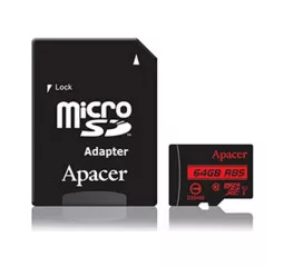 Карта памяти microSD 64Gb Apacer UHS-I U1 (AP64GMCSX10U5-R)