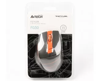 Мышь беспроводная A4Tech FG30 Black/Orange USB