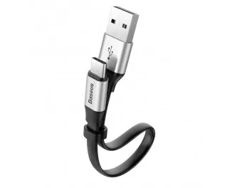 Кабель USB Type-C > USB  Baseus Nimble Portable Cable 3A 0.23m (CATMBJ-0S) Silver