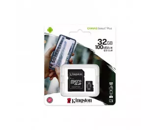 Карта пам'яті microSD 32Gb Kingston Canvas Select Plus UHS-I Class 10 + SD-адаптер (SDCS2/32GB)