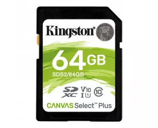 Карта пам'яті SD 64Gb Kingston Canvas Select Plus UHS-I Class 10 (SDS2/64GB)