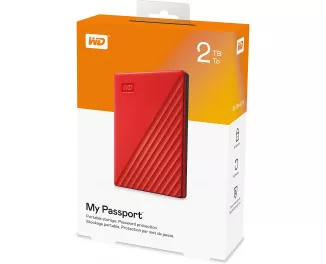 Зовнішній жорсткий диск 2TB WD My Passport Red (WDBYVG0020BRD)