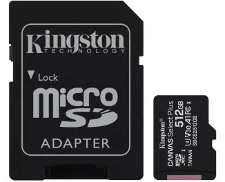 Карта памяти microSD 512Gb Kingston Canvas Select Plus class 10 A1 (SDCS2/512GB)
