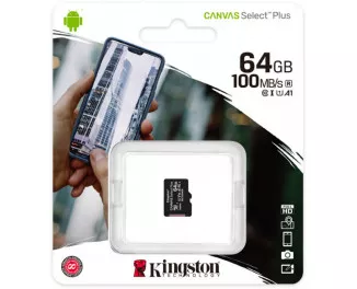 Карта пам'яті microSD 64Gb Kingston Canvas Select Plus A1 (SDCS2/64GBSP)
