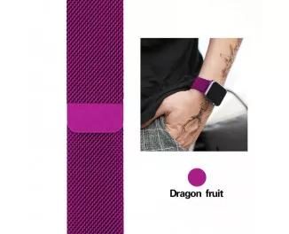 Металевий ремінець для Apple Watch 42/44 mm Milanese Loop Dragon Fruit
