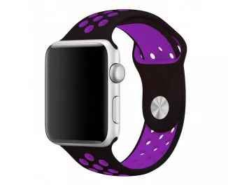 Силіконовий ремінець для Apple Watch 38/40 mm Sport Nike+ / Black&Purple