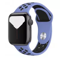 Силиконовый ремешок для Apple Watch 38/40 mm Sport Nike+ /Royal Pulse&Black