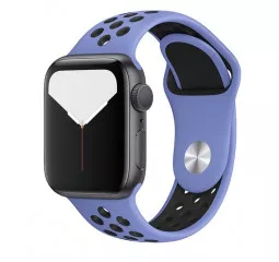 Силиконовый ремешок для Apple Watch 38/40 mm Sport Nike+ /Royal Pulse&Black