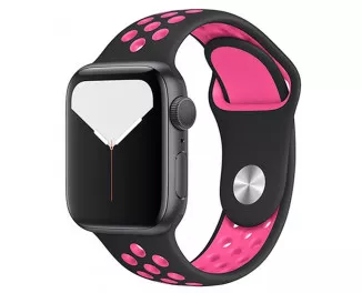 Силіконовий ремінець для Apple Watch 38/40 mm Sport Nike+ Black/Pink Blast