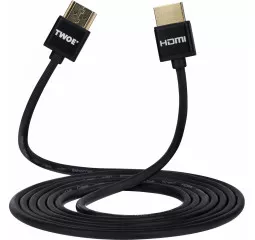 Кабель HDMI - HDMI v 2.0 2Е (AM/AM), Slim, High Speed, Alumium, black, 2m