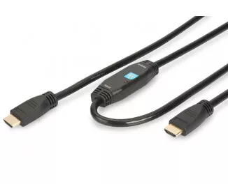 Кабель HDMI - HDMI v 1.3 Digitus Assmann High speed із підсилювачем (AM/AM) 30m, black
