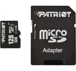 Карта памяти microSD 128Gb Patriot class 10 UHS-I LX + SD адаптер (PSF128GMCSDXC10)
