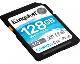 Карта памяти SD 128Gb Kingston Canvas Go Plus C10 UHS-I U3 (SDG3/128GB)