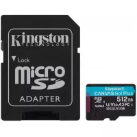 Карта пам'яті microSD 512GB Kingston Canvas Go Plus C10 UHS-I U3 A2 + SD адаптер (SDCG3/512GB)