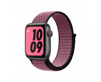 Нейлоновый ремешок для Apple Watch 38/40 mm Apple Nike Sport Loop Pink Blast/True Berry (MWTW2ZM/A)