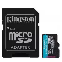 Карта памяти microSD 256Gb Kingston Canvas Go Plus class 10 UHS-I U3 A2 + SD-адаптер (SDCG3/256GB)