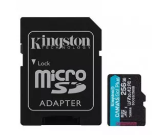 Карта пам'яті microSD 256Gb Kingston Canvas Go Plus 10 UHS-I U3 A2 + SD-адаптер (SDCG3/256GB)