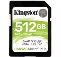 Карта пам'яті SD 512Gb Kingston Canvas Select Plus Class 10 UHS-I U3 (SDS2/512GB)