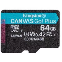 Карта пам'яті microSD 64Gb Kingston Canvas Go Plus 10 UHS-I U3 A2 (SDCG3/64GBSP)