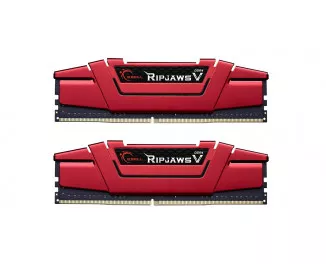 Оперативная память DDR4 32 Gb (2666 MHz) (Kit 16 Gb x 2) G.SKILL Ripjaws V Red (F4-2666C19D-32GVR)
