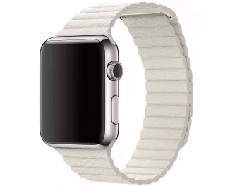 Кожаный ремешок для Apple Watch 38/40 mm Leather Loop /white
