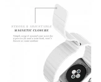 Кожаный ремешок для Apple Watch 38/40 mm Leather Loop /white