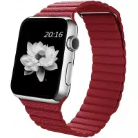 Шкіряний ремінець для Apple Watch 42/44 mm Leather Loop /red
