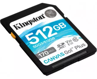 Карта памяти SD 512Gb Kingston Canvas Go Plus Class 10 UHS-I U3 (SDG3/512GB)