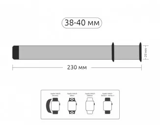 Металлический ремешок для Apple Watch 38/40 mm Milanese Loop Coffee