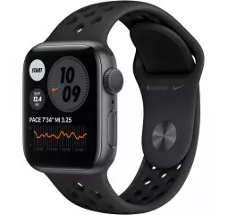 Смарт-часы Apple Watch Nike Series 6 GPS 40mm Space Gray Aluminum Case with Anthracite/Black Nike Sport Band (M00X3)