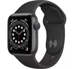 Смарт-часы Apple Watch Series 6 GPS 40mm Space Gray Aluminum Case with Black Sport Band (MG133)
