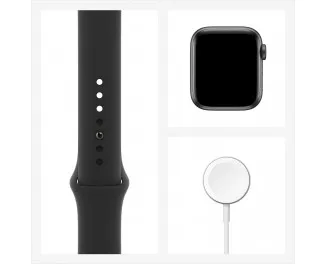 Смарт-часы Apple Watch Series 6 GPS 40mm Space Gray Aluminum Case with Black Sport Band (MG133)