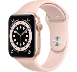 Смарт-часы Apple Watch Series 6 GPS 40mm Gold Aluminum Case with Pink Sand Sport Band (MG123)
