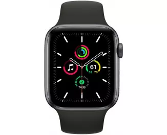 Смарт-часы Apple Watch SE GPS 44mm Space Gray Aluminum Case with Black Sport Band (MYDT2)