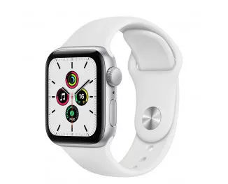 Смарт-годинник Apple Watch SE GPS 44mm Silver Aluminum Case with White Sport Band (MYDQ2)