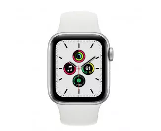 Смарт-часы Apple Watch SE GPS 44mm Silver Aluminum Case with White Sport Band (MYDQ2)