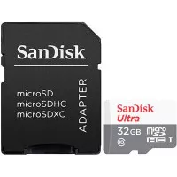 Карта пам'яті microSD 32Gb SanDisk Ultra Light Class 10 + адаптер SD (SDSQUNR-032G-GN3MA)