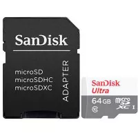 Карта пам'яті microSD 64Gb SanDisk Ultra Light Сlass 10 + адаптер SD (SDSQUNR-064G-GN3MA)