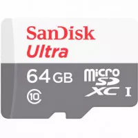 Карта памяти microSD 64Gb SanDisk Ultra Light Сlass 10 (SDSQUNR-064G-GN3MN)