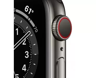 Смарт-годинник Apple Watch Series 6 GPS + Cellular 40mm Graphite Stainless Steel Case with Black Sport Band (M02Y3 | M06X3)