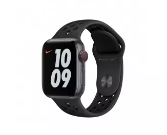Силіконовий ремінець для Apple Watch 38/40/41 mm Apple Nike Sport Band Anthracite/Black (MX8C2)